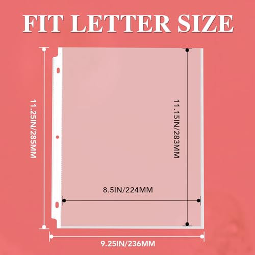 1200 Pack Sheet Protectors 8.5 x 11 inch Clear Page Protectors for 3 Ring Binder, Plastic Sleeves for Papers, Document