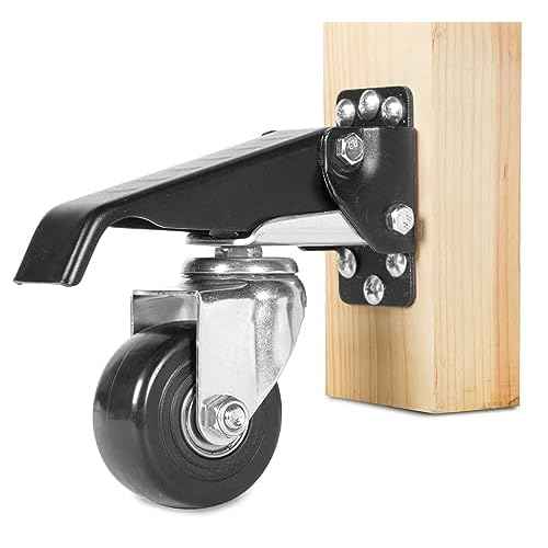 WEN Retractable Workbench Casters, 2.5-Inch Diameter Wheels, 600-Pound Capacity, 4 Pack (CA2580)