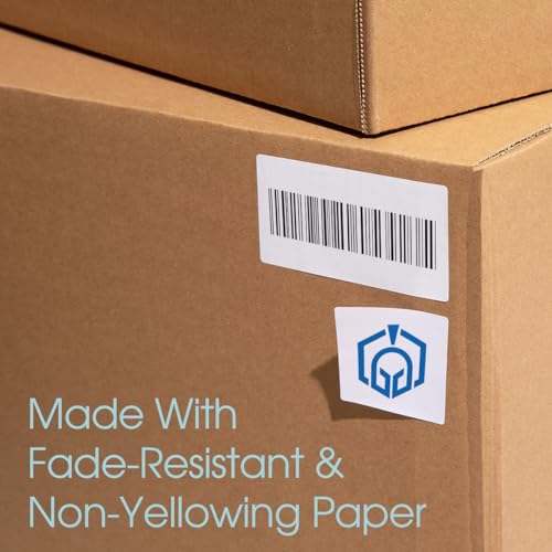 2.5" Circle Printable Labels Compatible with Inkjet and Laser Printers - 500 Sheets, 6000 Matte White Round Stickers for Product Labeling, Packaging, Organization - Spartan Industrial Template C005