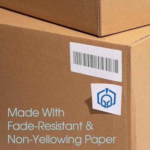 2" X 1" Matte White Printable Labels Compatible with Inkjet and Laser Printers - 500 Sheets, 20000 Total Paper Stickers for UPC and EAN Barcodes, Addresses, Mailing - Spartan Industrial Template R005