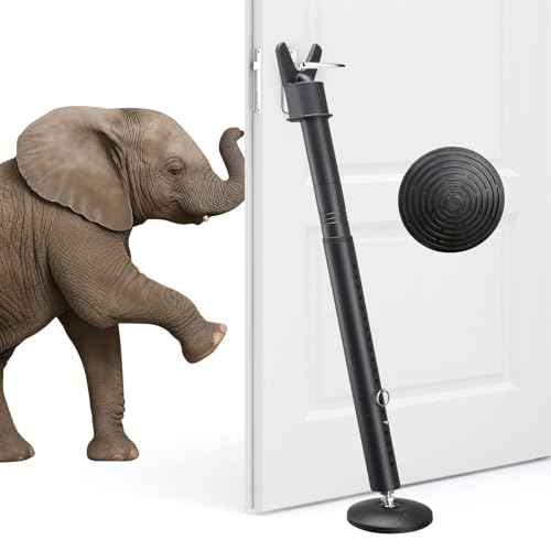2 Pack Door Security Bar - Upgraded 360Â¡Ã Pivoting Anti-Slip Base,Heavy Duty Burglar Door Stopper Stick,28-52" Adjustable Barricade Safety Jammer Stoper for Front Door Patio Sliding Glass Window