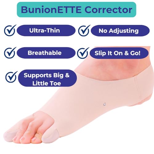 BunionETTE Bootie Tailor Bunion Corrector for Women & Men, Toe Spreader for Tailor Bunion, Bunionette Corrector, Bunionette Relief Socks, Bunionette Protector, Bunionette Spacer Splint - Medium, Left