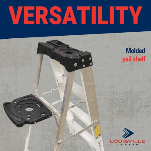 Louisville Ladder 8-Foot Aluminum Step Ladder, 300-Pound Load Capacity, Type IA, AS3008