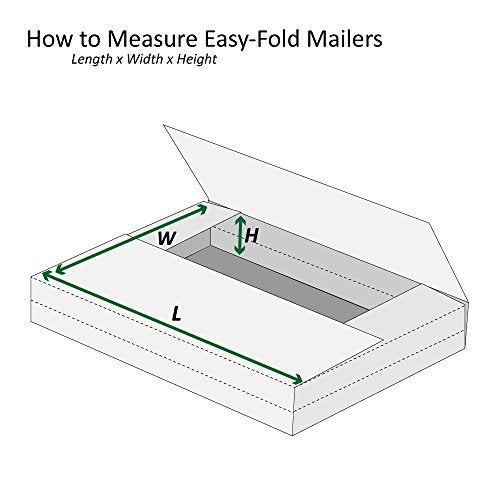 Boxes Fast BFM201614 Jumbo White Fold-Over Cardboard Mailers, 20 x 16 x 1/4 Inches, Easy Fold Mailers, Corrugated Die-Cut Shipping Boxes, Multi-Depth, Large White Mailing Boxes (Pack of 20)