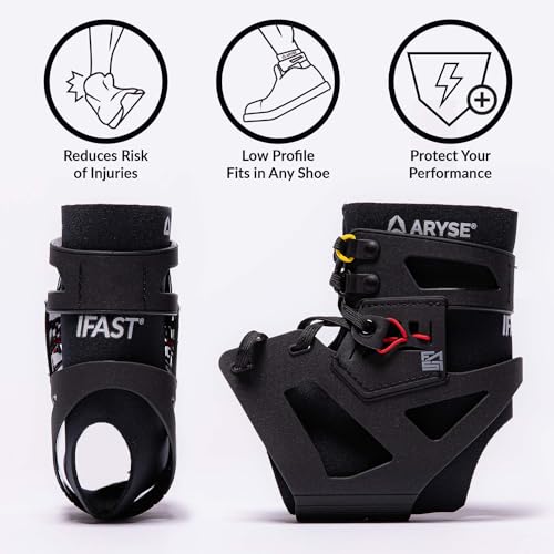 IFAST Ankle Brace - Ankle Stabilizer For Men & Women - Great For Basketball, Volleyball, Soccer & More! (Small, White, Single)