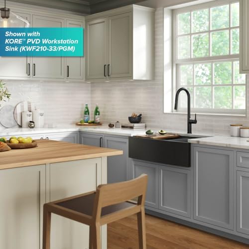 KRAUS Oletto Tall Modern Pull-Down Single Handle Kitchen Faucet in Matte Black, KPF-3101MB