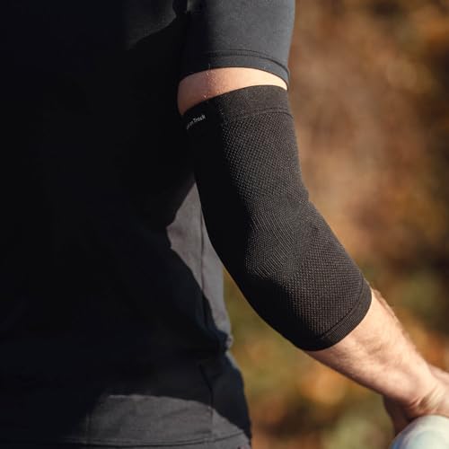 Back on Track Physio Elbow Brace 4-Way Stretch 1207 with Welltex Technology, Black, X-Small
