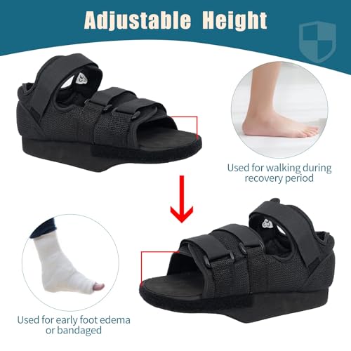 GHORTHOUD Forefoot Off-Loading Post Op Shoe Closed Toe Medical Walking Boot for Broken Toe Orthopedic Foot Brace for Post Bunion Hammertoe Surgery Brace (XL)