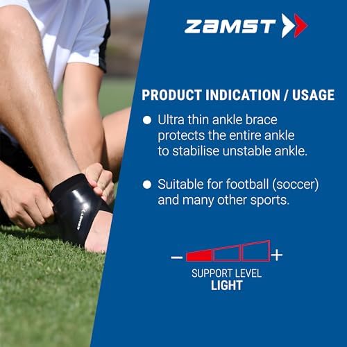 Zamst Filmista Ankle - Ultra-Thin Ankle Brace for Sport, Stabilizing Ankle Support for Men and Women - Right, Small