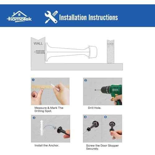 HOMOTEK 36 Pack Heavy Duty Solid Rigid Door Stop with Soft Rubber Tip, Zinc Die Cast Door Stopper Protect Wall & Door, Oil Rubbed Bronze