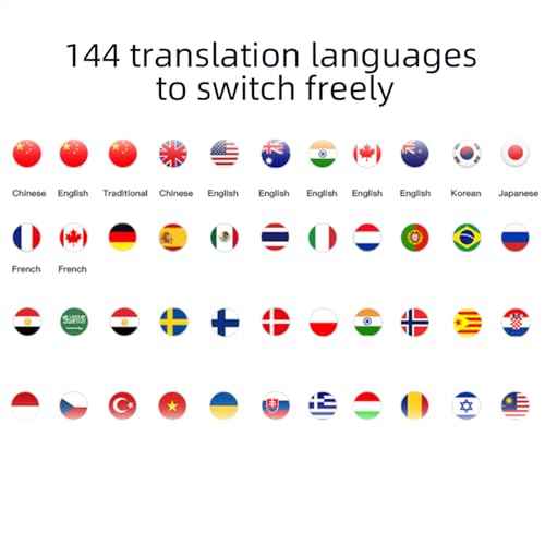 Translation Earbuds Real Time, 3 in 1 Language Translator Earbuds in Real Time 144 Languages & Accents, Translation Headphones Wireless Bluetooth, Ai Translating Earbuds (Diamond Black, 1 Pack)
