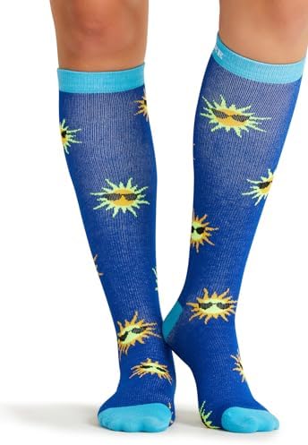 Cherokee Women's 10-15mmHg Compression Socks â Fun Print Knee Highs with Light Support, Soft Feel - PRINTSUPPORT