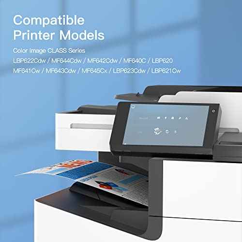 GPC Image Compatible 054 Toner Cartridge Set Replacement for Canon 054 CRG-054 054H Toner Cartridge Work with Color ImageClass MF644Cdw LBP622Cdw MF642Cdw MF640C LBP620 Toner (1B 1C 1M 1Y, 4 Pack)