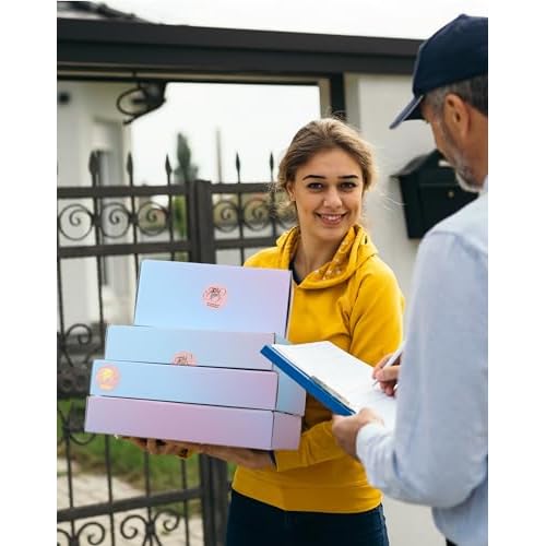 Shipping Boxes 9x6x4 Inch - 30 Pack: Medium Corrugated Cardboard Boxes - Purple Shipping Boxes for Small Business