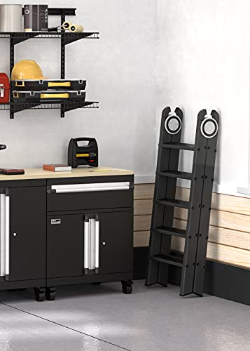 ClosetMaid ProGarage Base Cabinet with Wheels, Drawer, Two Doors, Lock and Shelf, for Garage Storage, Heavy Duty Steel, Black