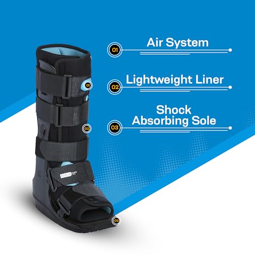 Ossur Formfit Walker Boot with Air - Medical Grade Immobilization for Strains, Sprains & Stable Fractures | Pneumatic Technology to Reduce Pain & Swelling | Breathable Material (High Top, Small)