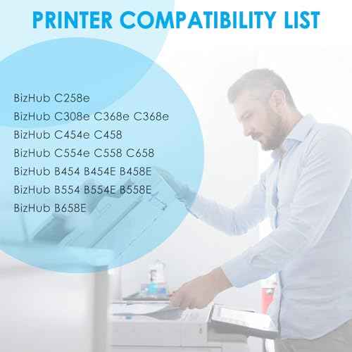 LeciRoba Compatible TN-514 TN514 Cyan Toner Cartridge Replacement for Konica Minolta Bizhub C258e C308e C368e C368e C454e C458 C554e C558 C658 B454 B454E B458E B554 B554E B558E B658E Printer (1-Cyan)