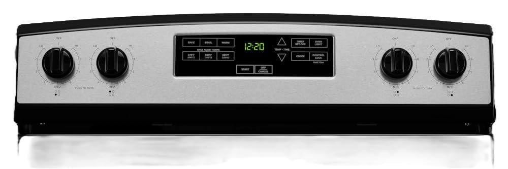 AMANA 30 in. 4 Burner Element Freestanding Electric Range in Stainless Steel