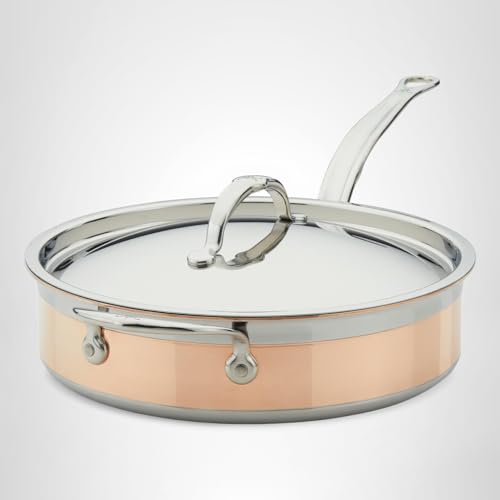 Hestan - CopperBond Collection - 100% Pure Copper Sauté Pan, Induction Cooktop Compatible, 3.5 Quart