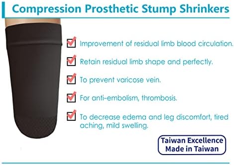 Prosthetic Stump Shrinkers – Above Knee, 35cm, Compression, Amputee Socks, 20-30, Daily use, Taiwan Excellence 4XL