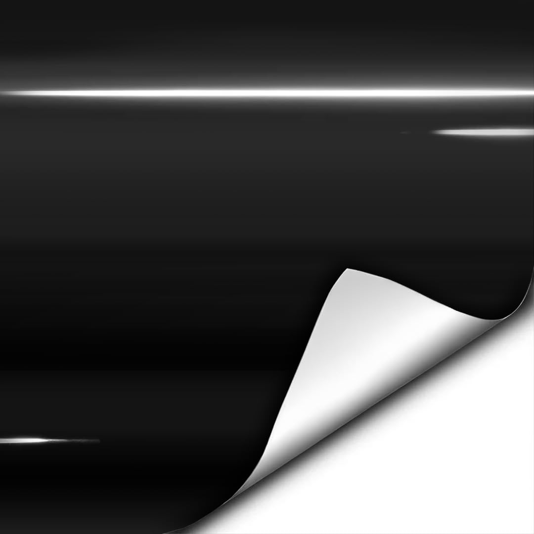 Black Gloss 5ft x 20ft 100sq ft Cast Vinyl Bubble-Free Car Wrap Interior