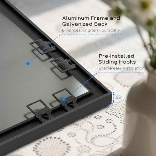 Magnetic White Board and Cork Board Combo, 24" x 18", Dry Erase Bulletin Board, Black Aluminum Frame, Wall Hanging, for Home Office and School