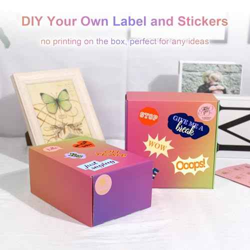 30 Pack 9x6x4 Colorful Shipping Boxes Medium, Mailer Cardboard Boxes for Packaging Small Business Bulk