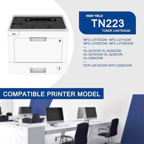 1 Pack TN223 Cyan Toner Cartridge High Yield Compatible TN223 Replacement for Brother MFC-L3770CDW L3710CW L3750CDW HL-3210CW 3270CDW 3290CDW DCP-L3510CDW L3550CDW Printer