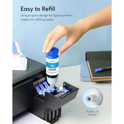 CEEBOO Refill Ink Bottle Replacement for Epson 502, 2 Black,Cyan,Magenta,Yellow, 5 Bottles