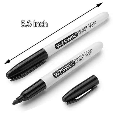 Dry Erase Markers Bulk, 72 Pack Black Fine Tip Whiteboard Markers