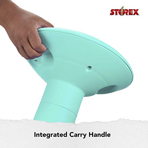 Storex Active Tilt Stool ? Ergonomic Seating for Flexible Office Space and Standing Desks, Adjustable 12-24 Inch Height, Teal (00325A01C)