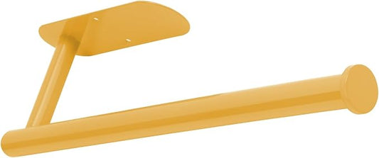 YeeBeny Yellow Paper Towel Holder - Self Adhesive or Drilling, Under Cabinet & Wall Mounted Roll Holder for Kitchen