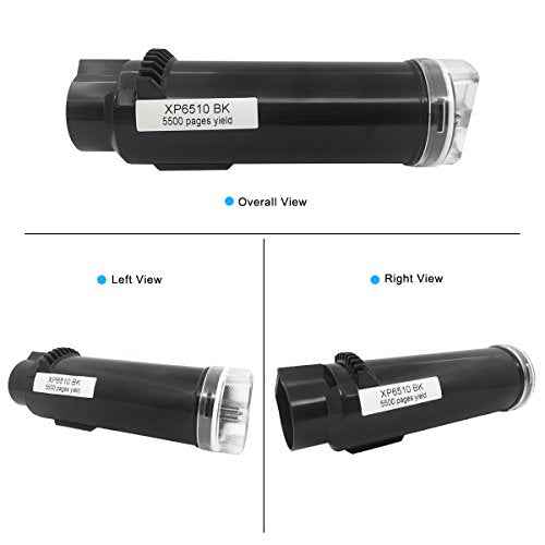 4 Packs 6510 6515 Compatible Toner Cartridges[ Extra High Yield ] 5500 Pages BK, 4300 Pages CMY for Xerox Phaser Printers 6510dni 6510dnm 6510n 6510dn WorkCentre 6515dni 6515dnm 6515 6515n 6515dn