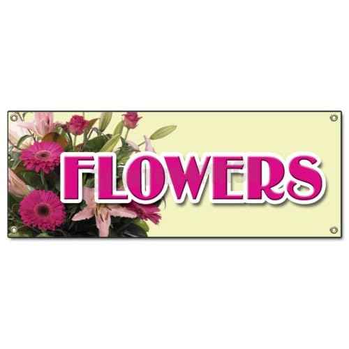 72" Flowers Banner Sign Floral Flower shopsigns