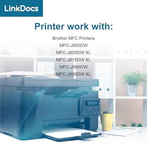 LinkDocs LC3033 XXL High Yield Ink Cartridge Replacement for Brother LC3033 XXL LC-3033 LC3035 Work for MFC-J995DW MFC-J815DW MFC-J805DW XL Printer (4 Pack, 1 Each Black Cyan Magenta Yellow)