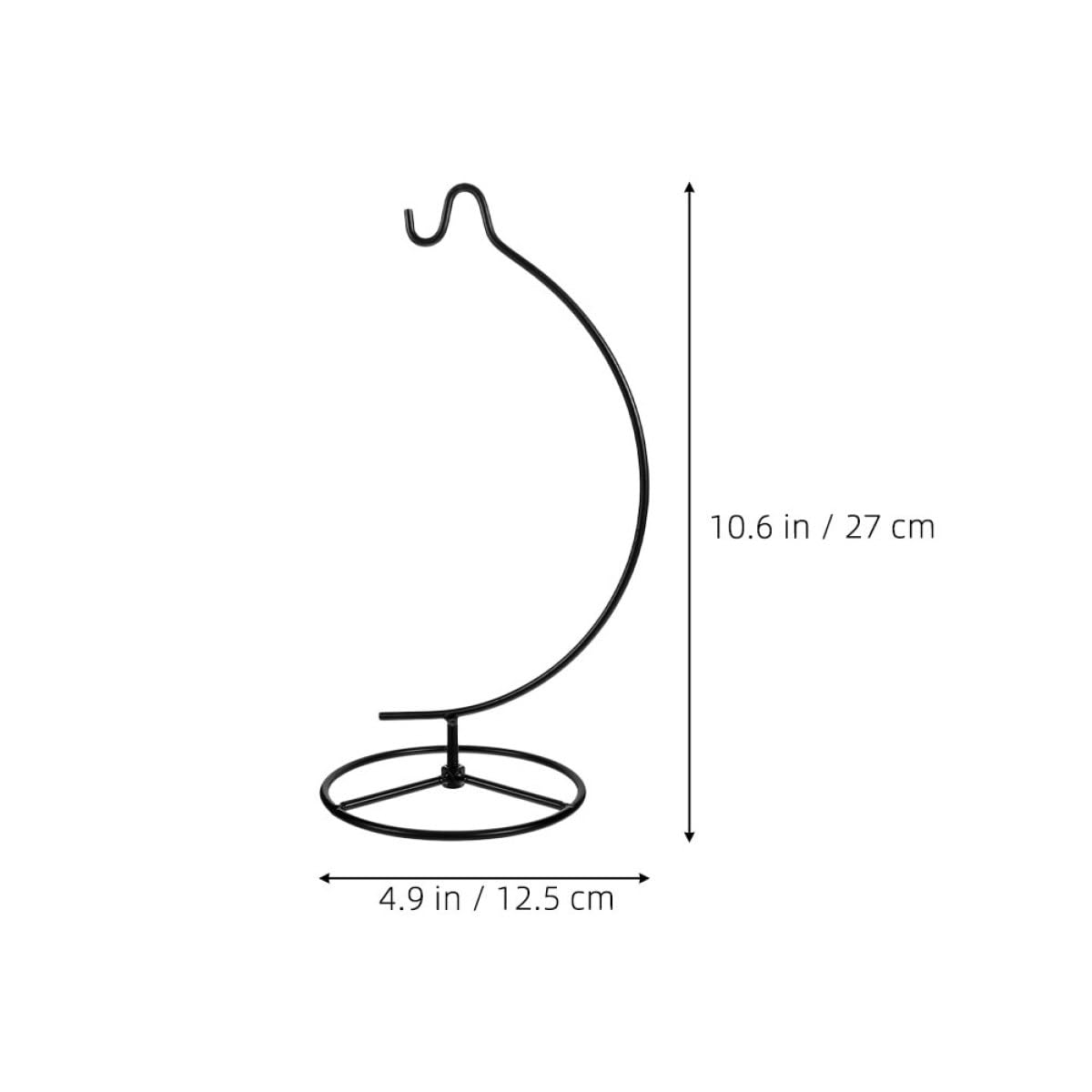 Wakauto 2Pcs Hanging Flowerpot Stand and Air Plant Holder Iron Display Rack with Hooks for Indoor Micro Landscape Bottle Hanger Home Décor and Wedding Ornament Black
