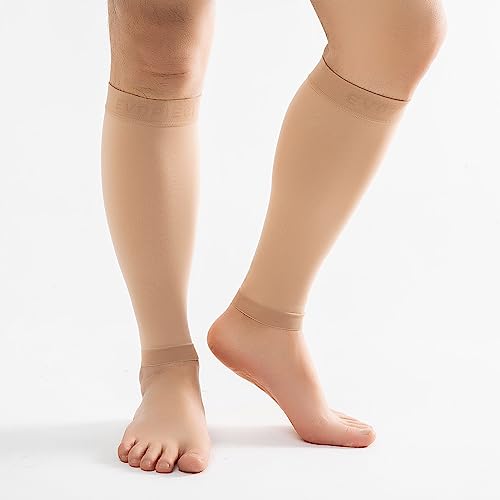 15-20mmHg 28 Pair Men and Women Wide Calf Sleeve Brace Compression Socks for Leg Support, Pain Relief