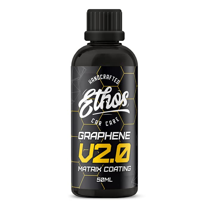 Ethos Handcrafted Car Care Graphene Matrix Coating with Applicator - Graphene Ceramic Coating | 5+ Years of Protection | Incredible Hydrophobic - Revolutionary Graphene Nanotechnology