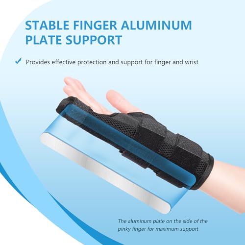 Pinky Finger Splint, Finger Splint for Pinky, Broken Pinky Finger Brace, Little Finger Splint,Metacarpal Finger Splint Hand Brace for Trigger Finger Arthritis,Finger Splint Pinky Right Hand,L