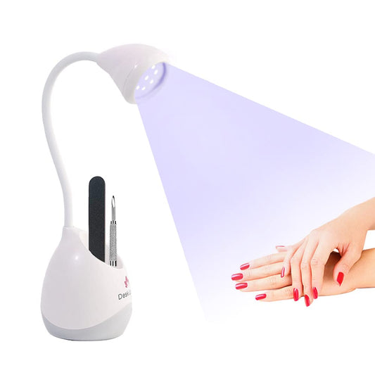 Bovmics 36W Rechargeable UV LED Nail Lamp, Gooseneck Light for Gel Nails Hands Free, Mini Portable Dryer With Brush Holder for Travel Home & Salon Manicure