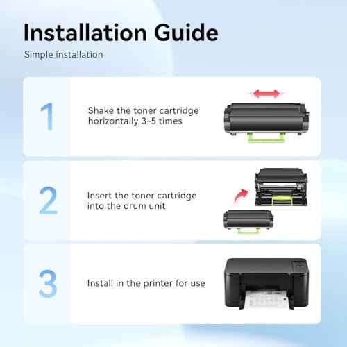 60F1000 Toner Cartridge Black with Chip 1-Pack Replacement Compatible with Lexmark MX310dn MX410de MX510de MX511de MX511dhe MX511dte MX610de MX611de MX611dhe MX611dte MX611dfe Laser Printer Ink Copier