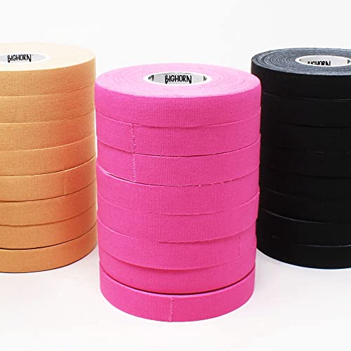 Bighorn Athletics Pro Series Jiu-Jitsu Finger Tape, 8-Rolls with Tin Holder, Enhanced Strength, Residue-Free (0.5-Inch, Pink)