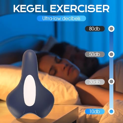 Pelvic Floor Trainer for Women, Pelvic Floor Muscle Trainer, Cushion Type Kegel Trainer, Pelvic Floor Exercise for Women and Men, Intelligent Remote Control Exerciser (Blue-with Remote Control)