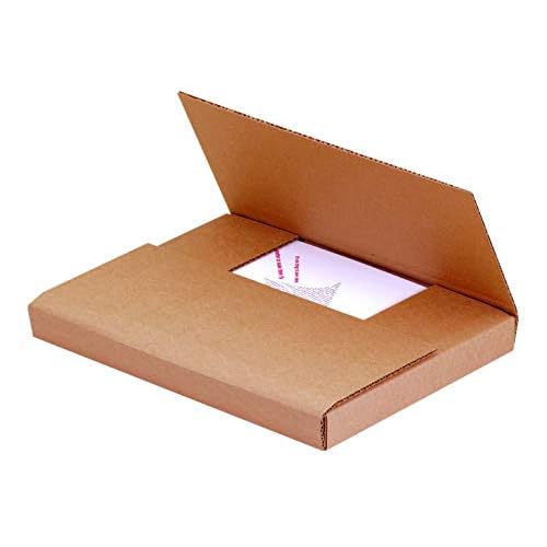 Aviditi Kraft Easy-Fold Corrugated Cardboard Mailing Boxes, 10 1/4" x 8 1/4" x 1 1/4",Pack of 50, Crush-Proof, for Shipping, Mailing and Storing