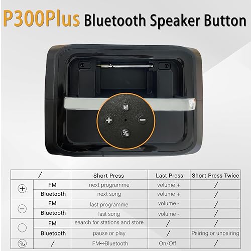 PurMars 300W Portable Power Station (Peak 500W) with Bluetooth Speaker & FM Radio,288Wh Solar Generator,110V AC Outlet,LiFePO4 Power Bank-Portable Power Station for Camping,Solar Power Bank for Home