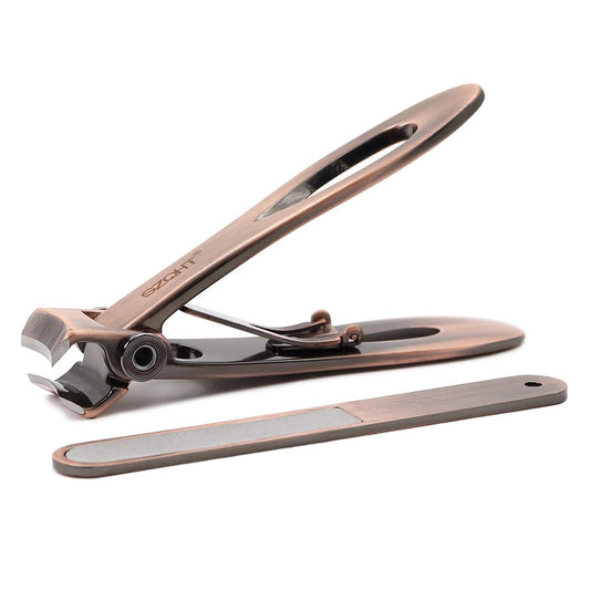SZQHT Ultra Wide Jaw Opening Nail Clippers Set, Toenail Clippers for Thick Nails, Heavy Duty Nail Cutter, Stainless Steel Toe Nail Clippers for Seniors, Men & Women Manicure,Pedicure,Big(Bronze)