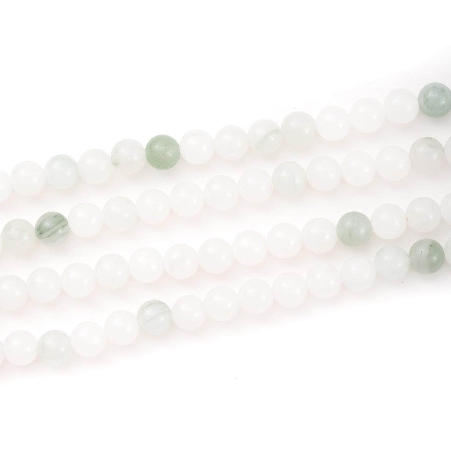10mm 38pcs DIY Natural White Jade Stone Beads Round Healing Crystal Gemstone Loose Beads for Jewelry Making Handmade Bracelet Necklace