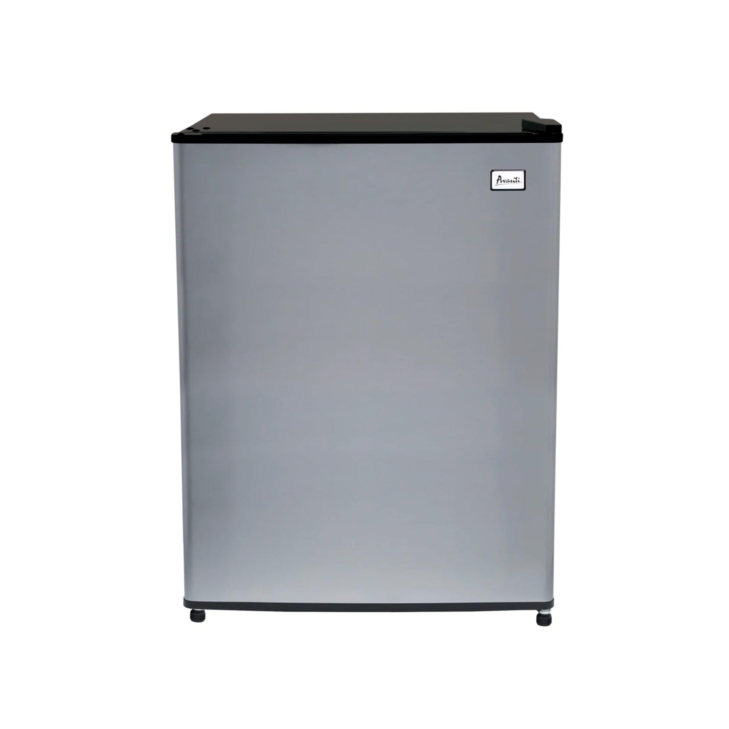 Avanti Mini Fridge Compact Refrigerator for Home Office or Dorm, Features Single Reversible Door Removable Shelves Automatic Defrost and Adjustable Temperature Control, 2.4-Cu.Ft, Stainless Steel