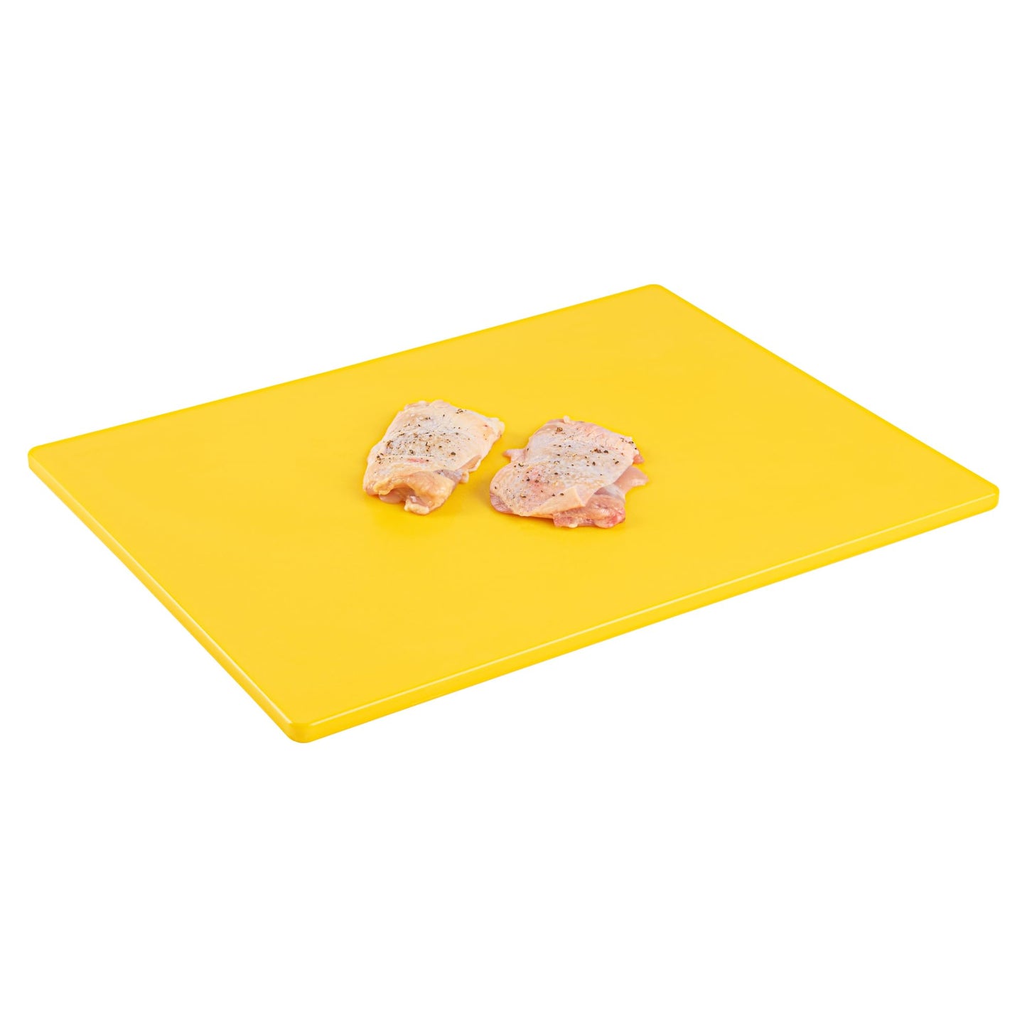 Restaurantware-RW Base 20 x 15 Inch Cutting Boards, 10 Color Coded Chopping Boards - No Scratch, Dishwashable, Yellow Plastic Cutting Board Mats, No Slip, Reversible, For Raw Poultry