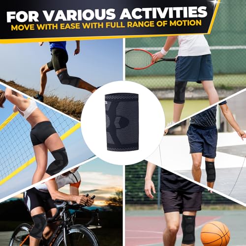 NeoTech Care Knee Support Brace - Breathable - Men, Women, Right or Left (Black Color, Size S, 1 Pair)